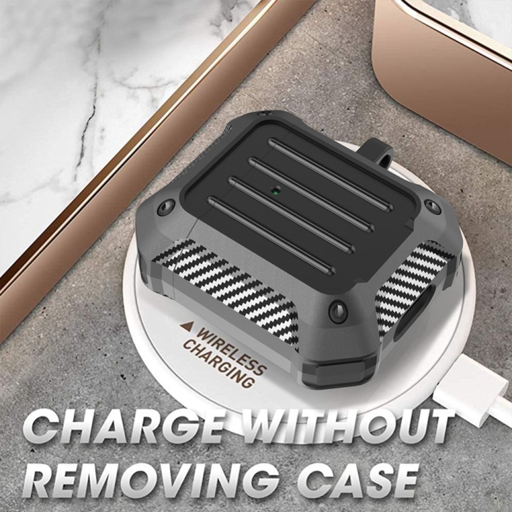 Θήκη Σιλικόνης Sonique Heavy Armor για AirPods 1/2 Μαύρο