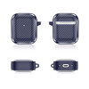 Θήκη Σιλικόνης Sonique Carbon Brushed για AirPods 1/2 Μπλε Σκούρο
