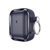Θήκη Σιλικόνης Sonique Carbon Brushed για AirPods 1/2 Μπλε Σκούρο