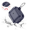 Θήκη Σιλικόνης Sonique Carbon Brushed για AirPods 1/2 Μπλε Σκούρο