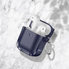 Θήκη Σιλικόνης Sonique Carbon Brushed για AirPods 1/2 Μπλε Σκούρο