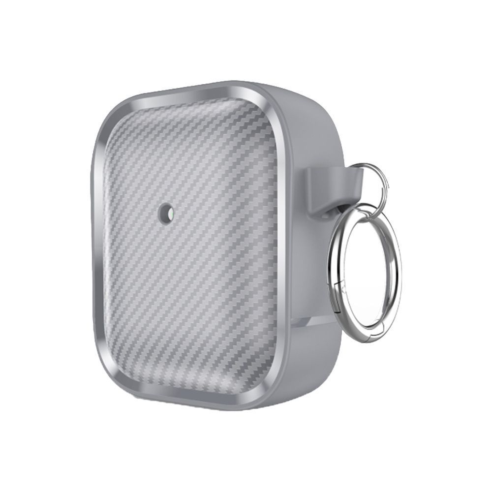 Θήκη Σιλικόνης Sonique Carbon Brushed για AirPods 1/2 Σκούρο Γκρι