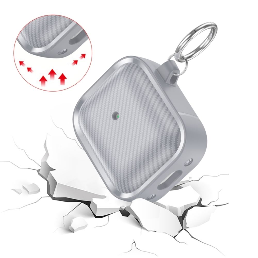 Θήκη Σιλικόνης Sonique Carbon Brushed για AirPods 1/2 Σκούρο Γκρι