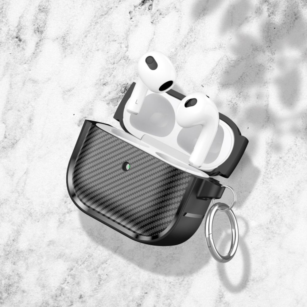 Θήκη Σιλικόνης Sonique Carbon Brushed για AirPods 3 Μαύρο