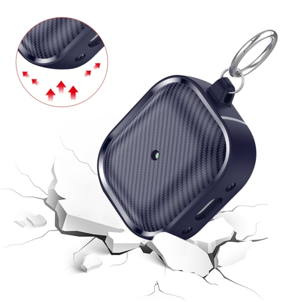 Θήκη Σιλικόνης Sonique Carbon Brushed για AirPods 3 Μπλε Σκούρο