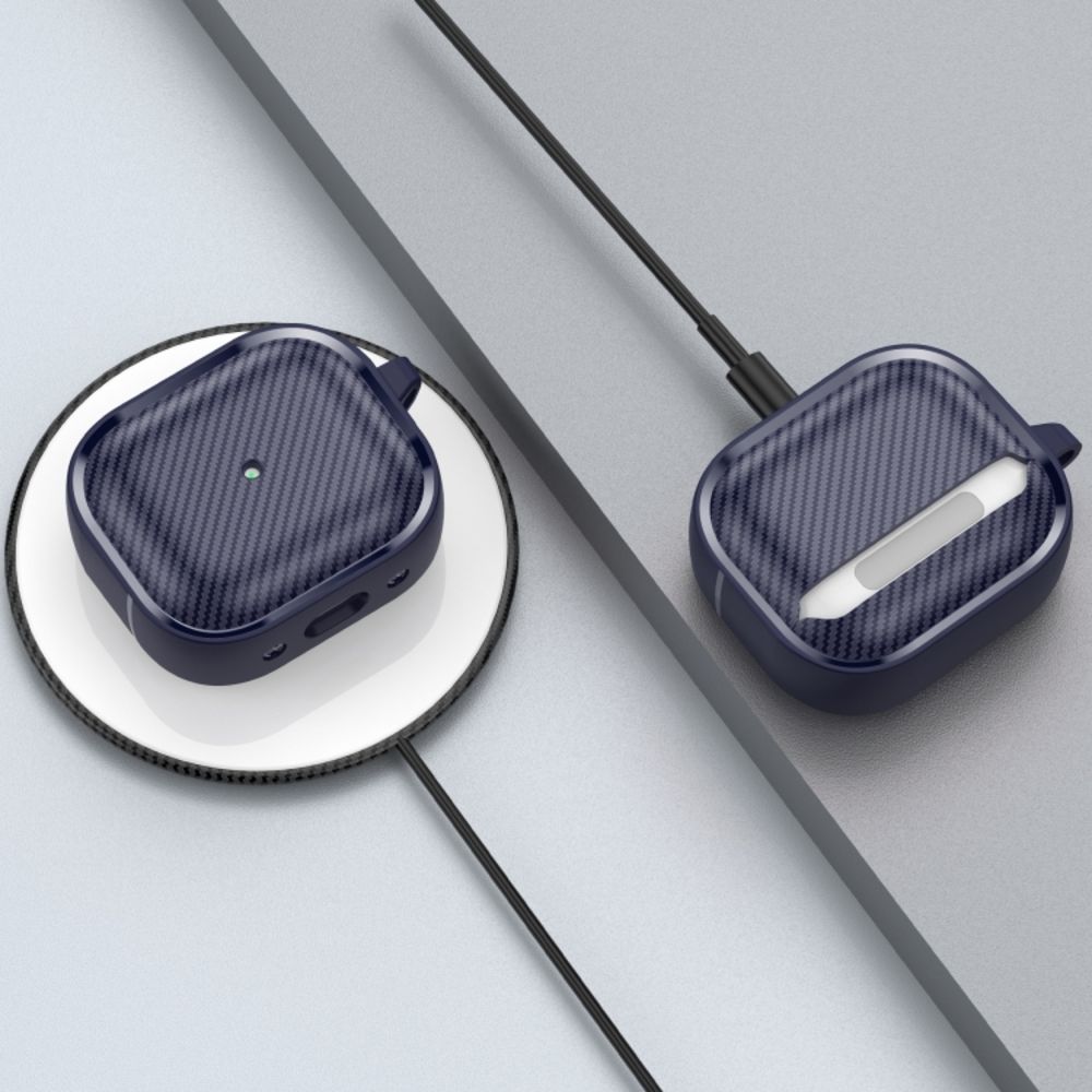 Θήκη Σιλικόνης Sonique Carbon Brushed για AirPods 3 Μπλε Σκούρο