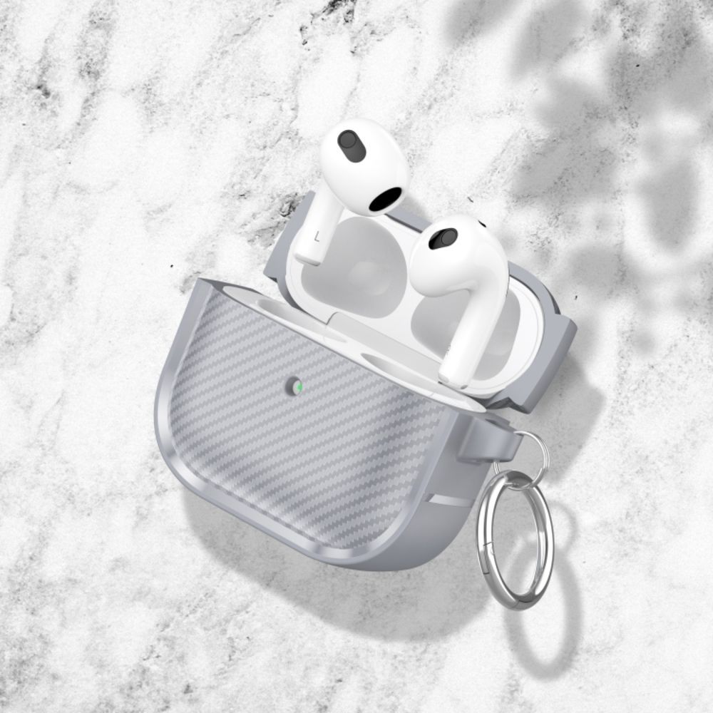 Θήκη Σιλικόνης Sonique Carbon Brushed για AirPods 3 Σκούρο Γκρι