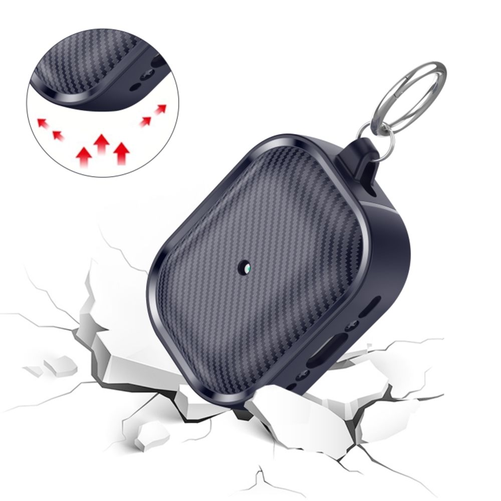 Θήκη Σιλικόνης Sonique Carbon Brushed για AirPods Pro 2 Μπλε Σκούρο