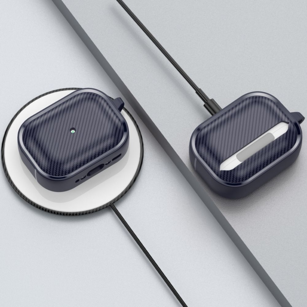 Θήκη Σιλικόνης Sonique Carbon Brushed για AirPods Pro 2 Μπλε Σκούρο