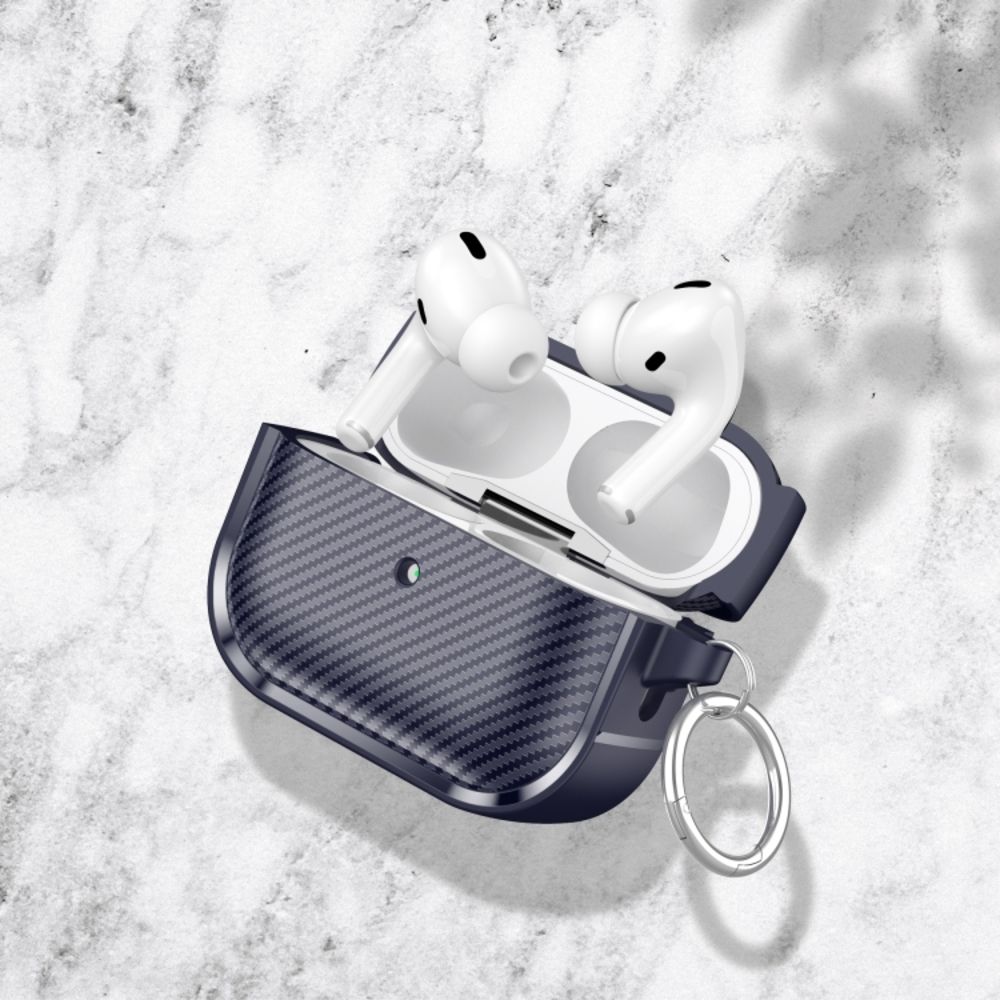 Θήκη Σιλικόνης Sonique Carbon Brushed για AirPods Pro 2 Μπλε Σκούρο
