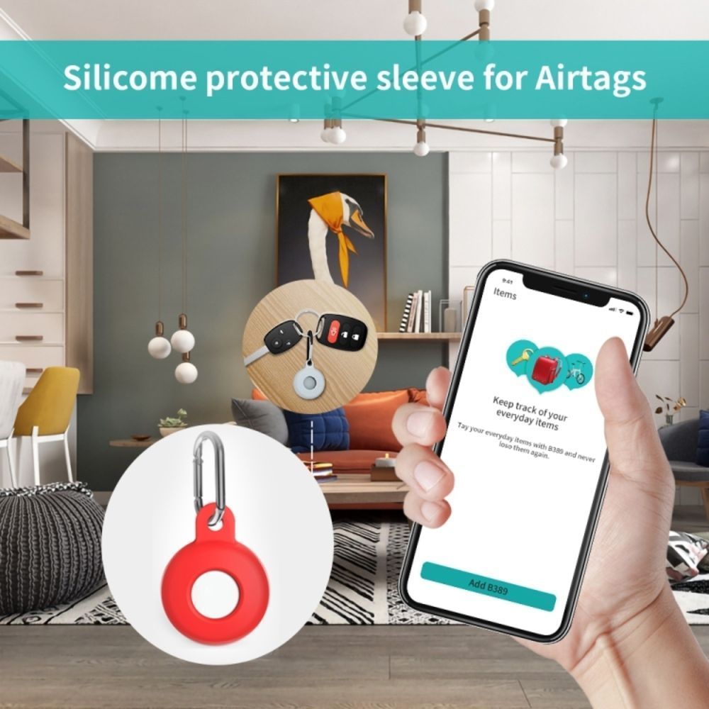 Θήκη Σιλικόνης Sonique Soft Touch για AirTag Κόκκινο