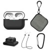 Σετ 5 σε 1 Sonique Soft Touch  για AirPods Pro Μαύρο