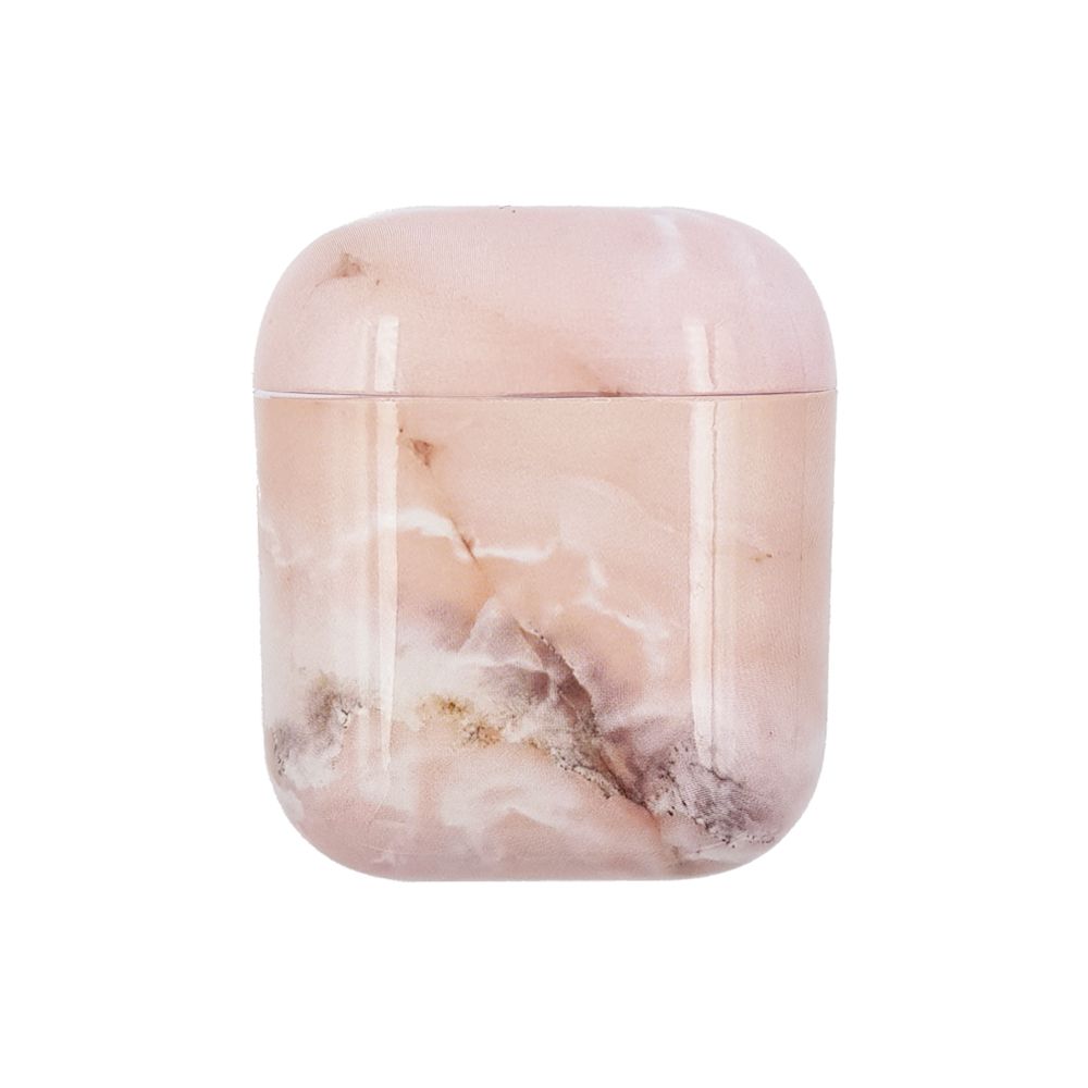 Θήκη Sonique PC Marble για AirPods 1/2 Ροζ Ανοιχτό