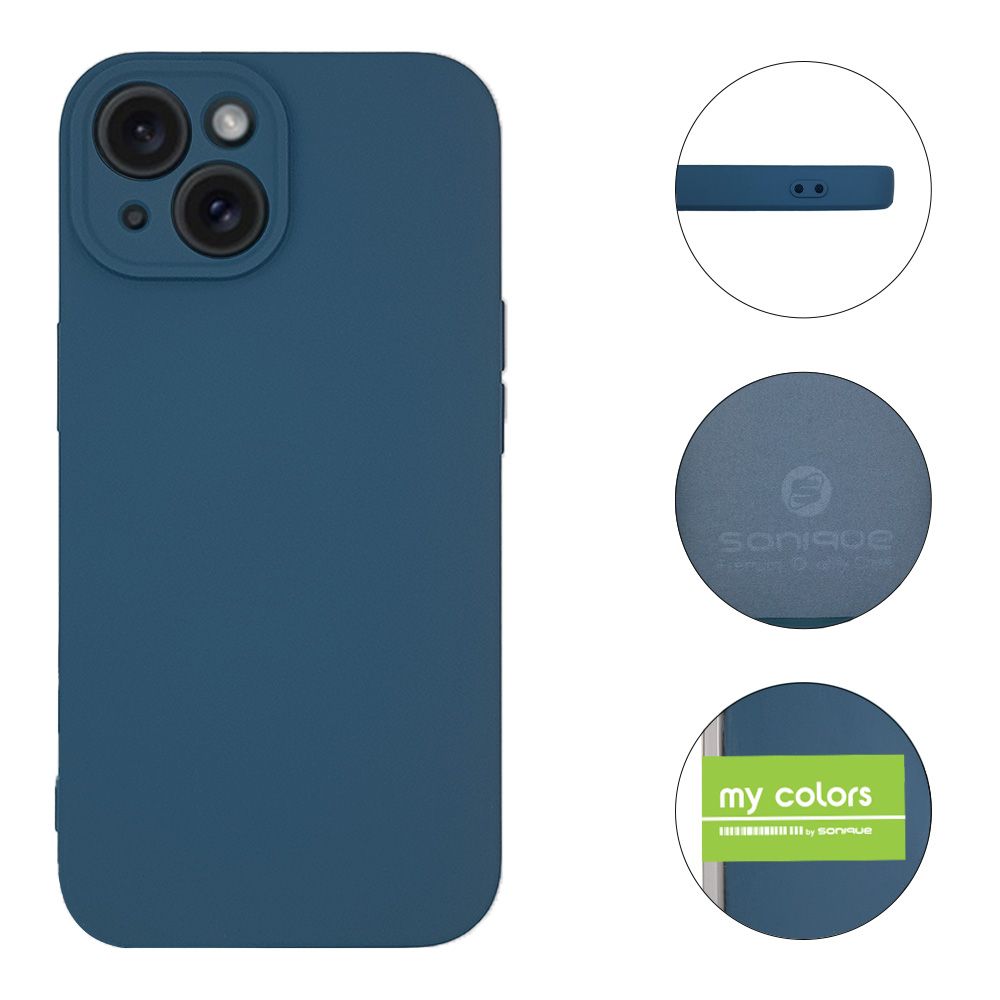 Θήκη Σιλικόνης My Colors Sonique Apple iPhone 15 Μπλε Σκούρο