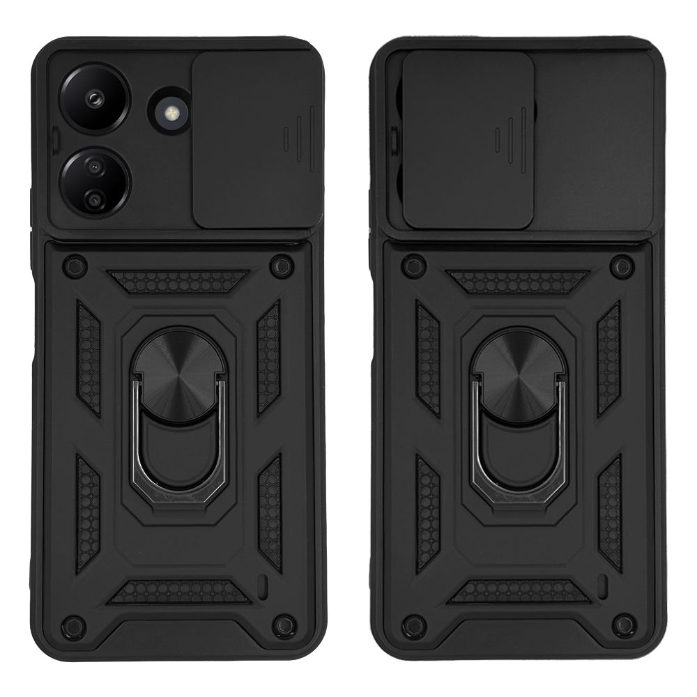 Θήκη Ring Armor CamPro Sonique για Xiaomi Redmi 13C 4G / Poco C65 4G Μαύρο