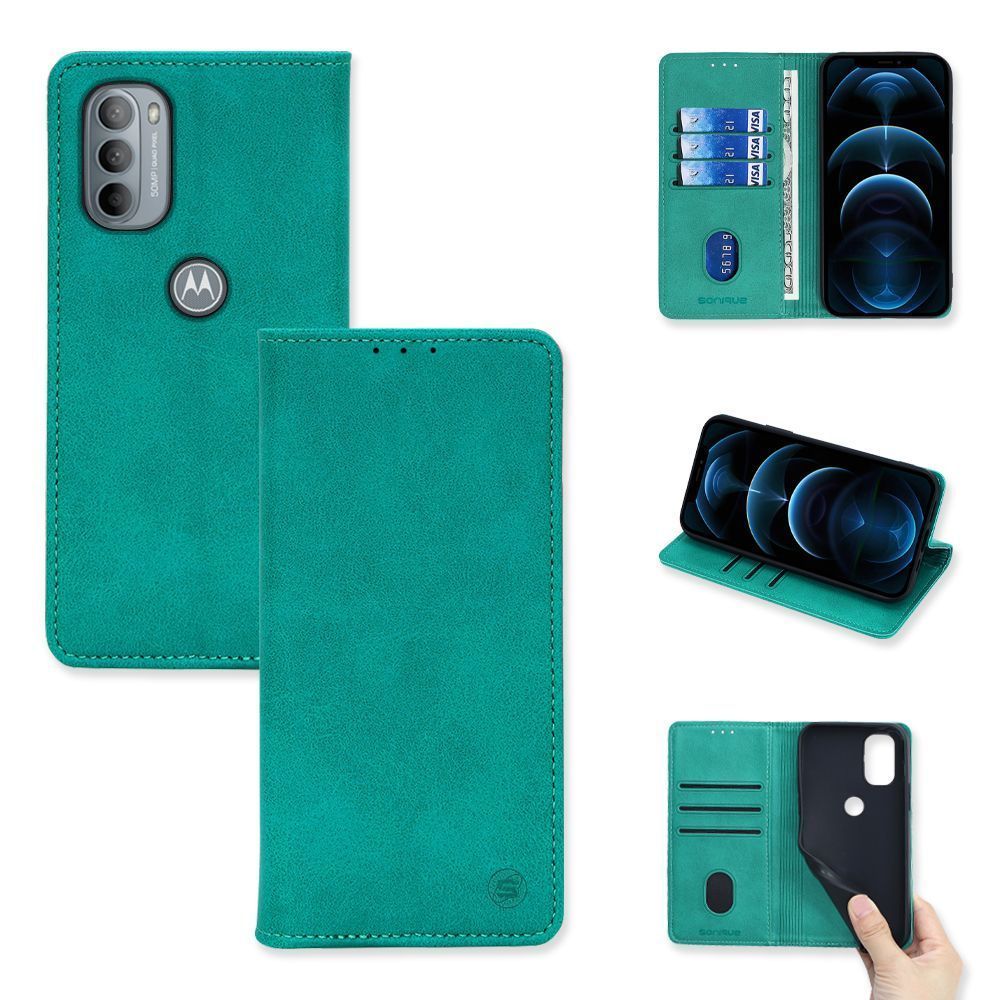Θήκη Πορτοφόλι Vintage Magnet Wallet Sonique Motorola Moto G31 4G / Moto G41 4G Βεραμάν