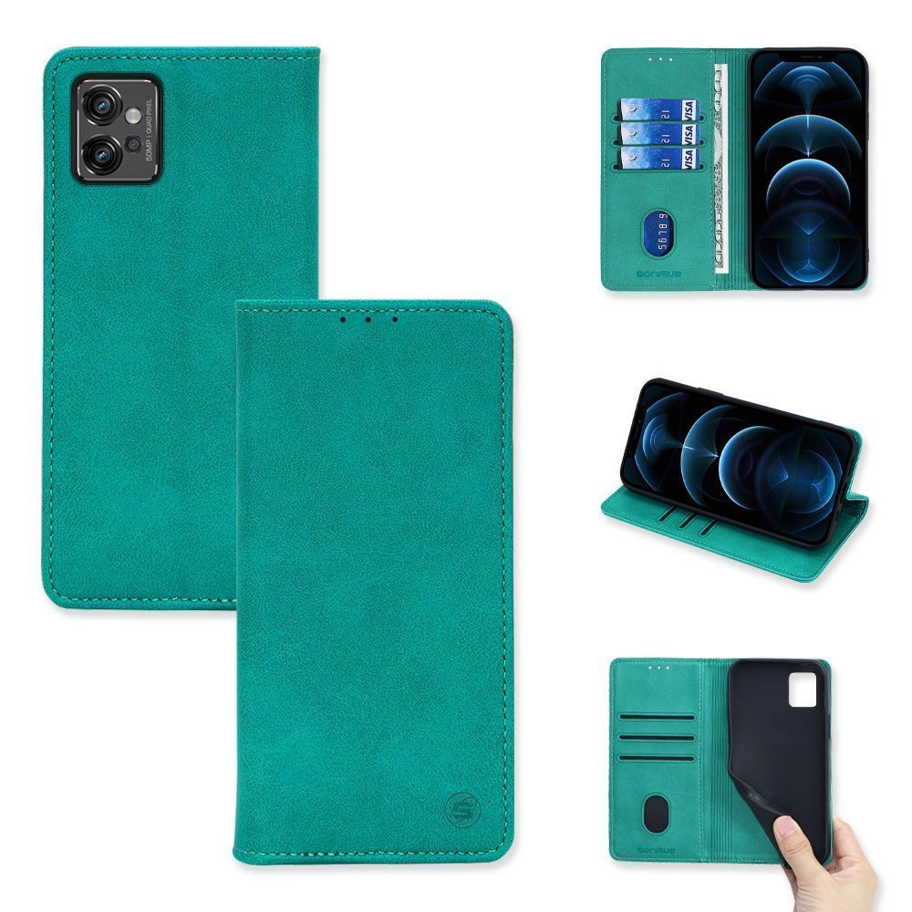 Θήκη Πορτοφόλι Vintage Magnet Wallet Sonique Motorola Moto G32 Βεραμάν