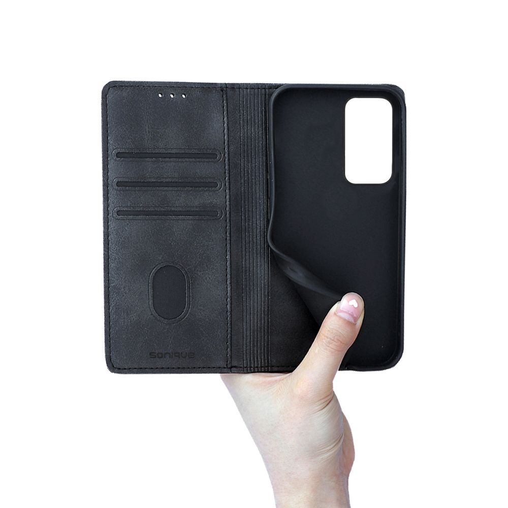 Θήκη Πορτοφόλι Vintage Magnet Wallet Sonique Motorola Edge 20 5G Μαύρο