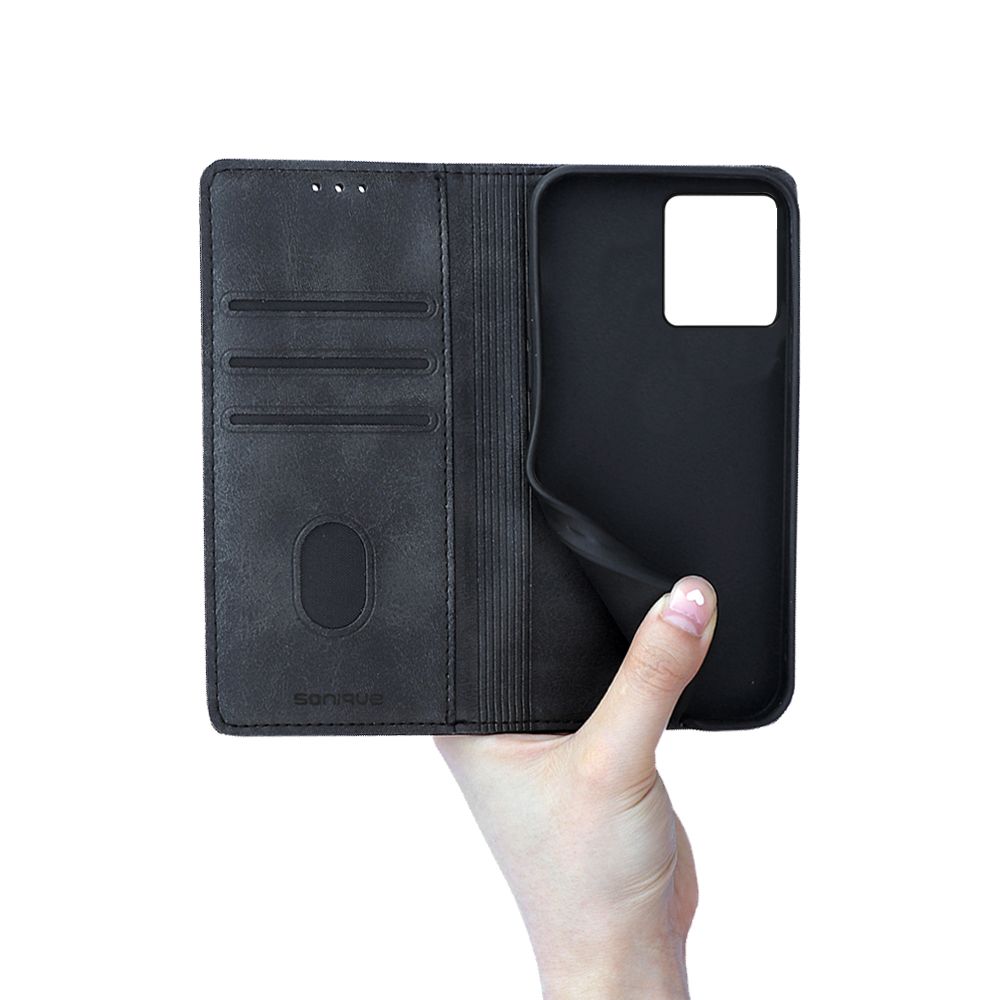 Θήκη Πορτοφόλι Vintage Magnet Wallet Sonique Motorola Edge 40 Neo 5G Μαύρο