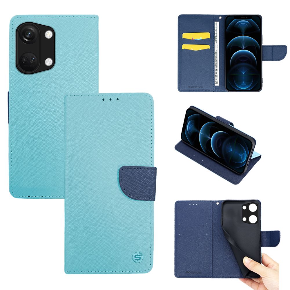 Θήκη Πορτοφόλι Sonique Trend Wallet OnePlus Nord 3 5G Σιέλ / Σκούρο Μπλε
