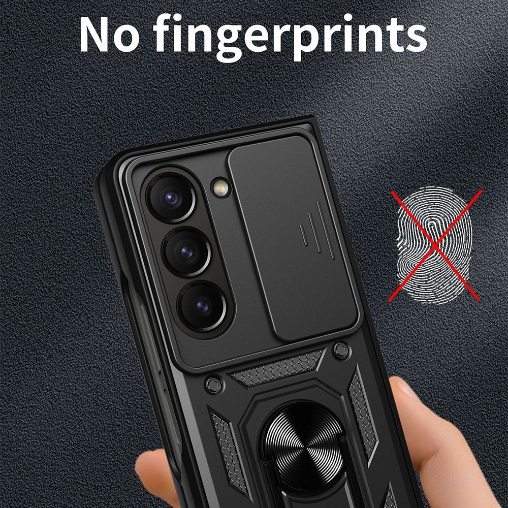Θήκη Ring Armor CamPro Sonique για Samsung (Large Hole) Galaxy Z Fold 5 Μαύρο