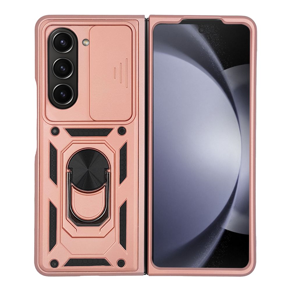 Θήκη Ring Armor CamPro Sonique για Samsung (Large Hole) Galaxy Z Fold 5 Ροζ Χρυσό