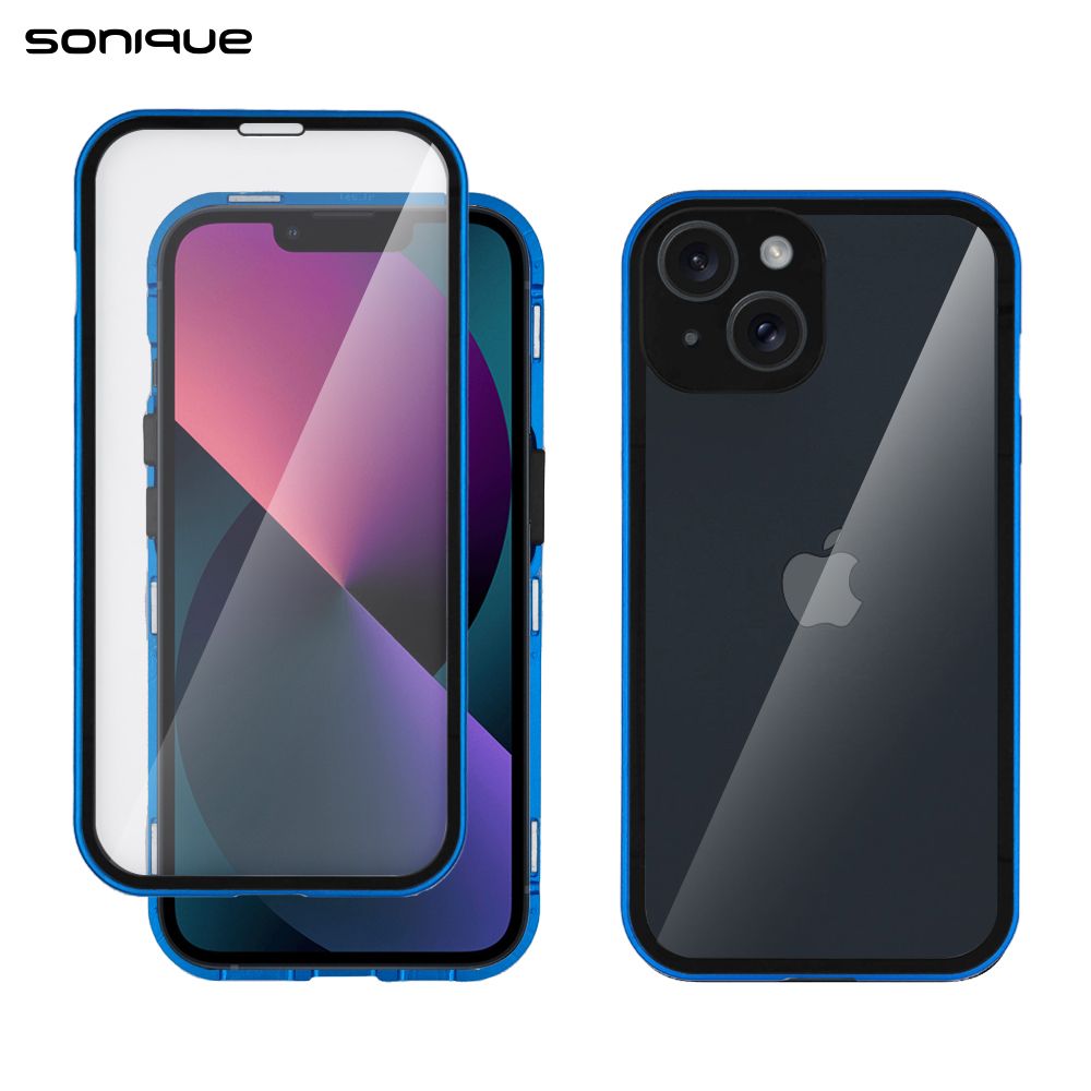 Μαγνητική Μεταλλική Θήκη 360° Full Protector Sonique για Apple iPhone 13 Μπλέ