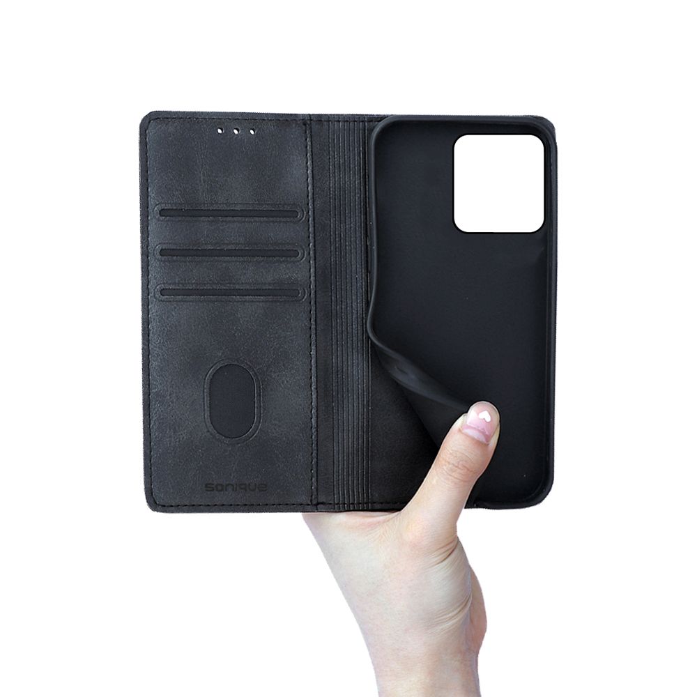 Θήκη Πορτοφόλι Vintage Magnet Wallet Sonique Realme C51 / Realme C53 / Realme Note 50 4G Μαύρο
