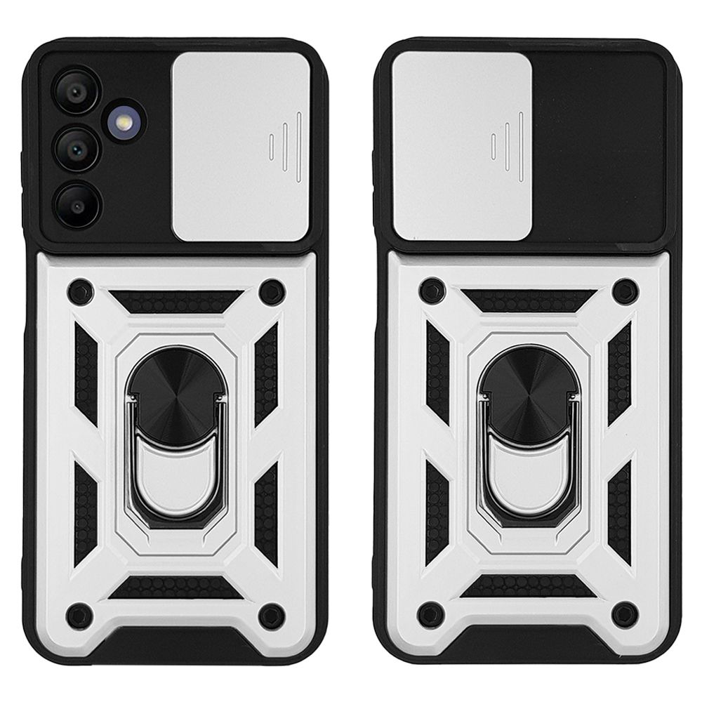 Θήκη Ring Armor CamPro Sonique για Samsung Galaxy A15 4G / Galaxy A15 5G Ασημί
