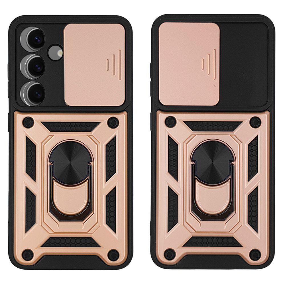 Θήκη Ring Armor CamPro Sonique για Samsung Galaxy S24 Ροζ Χρυσό