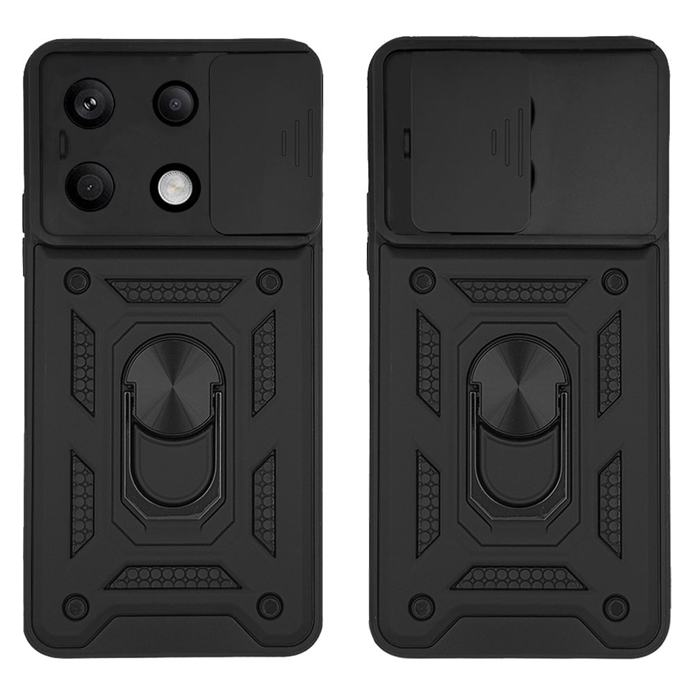 Θήκη Ring Armor CamPro Sonique για Xiaomi Redmi Note 13 Pro 5G / Poco X6 5G Μαύρο