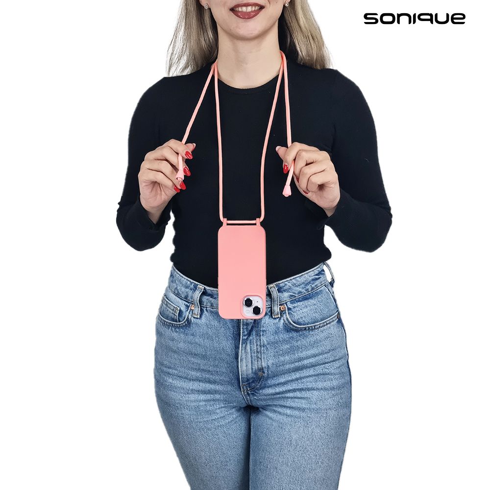 Θήκη Σιλικόνης με Κορδόνι CarryHang Sonique Xiaomi Redmi Note 12s Ροζ