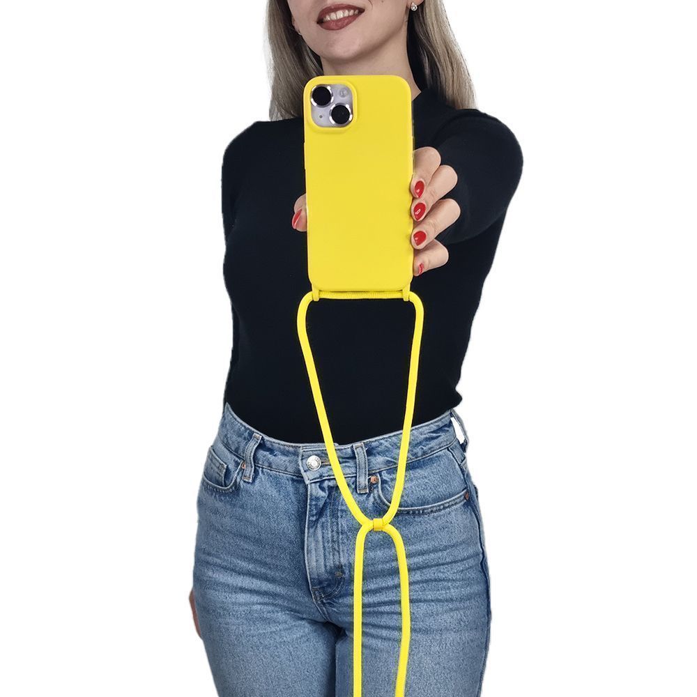 Θήκη Σιλικόνης με Κορδόνι CarryHang Sonique Xiaomi Redmi Note 13 5G Κίτρινο