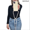 Θήκη Σιλικόνης με Κορδόνι CarryHang Sonique Xiaomi Redmi Note 13 Pro 5G / Poco X6 5G Μπεζ