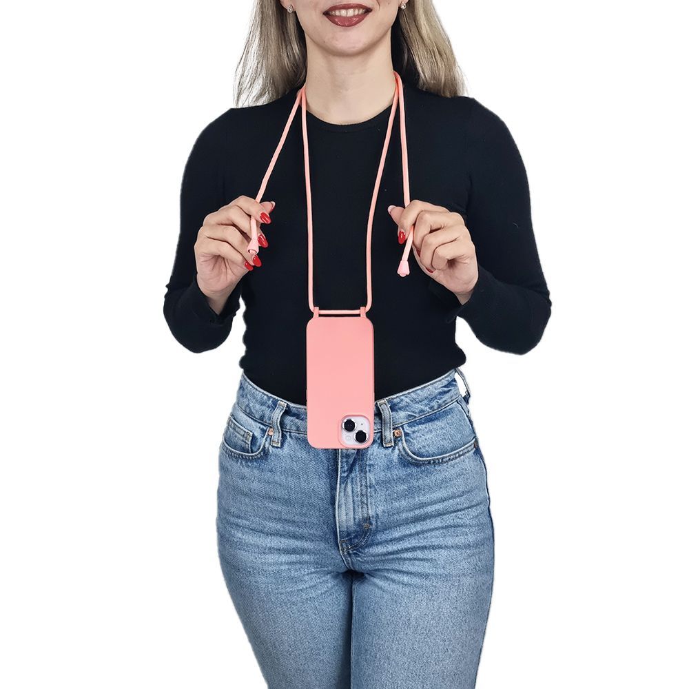 Θήκη Σιλικόνης με Κορδόνι CarryHang Sonique Xiaomi Redmi Note 13 Pro 5G / Poco X6 5G Ροζ