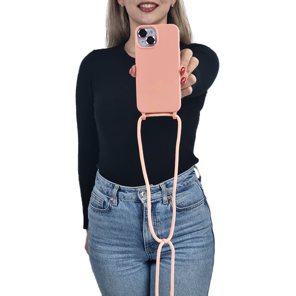 Θήκη Σιλικόνης με Κορδόνι CarryHang Sonique Xiaomi Redmi Note 13 Pro Plus 5G Ροζ