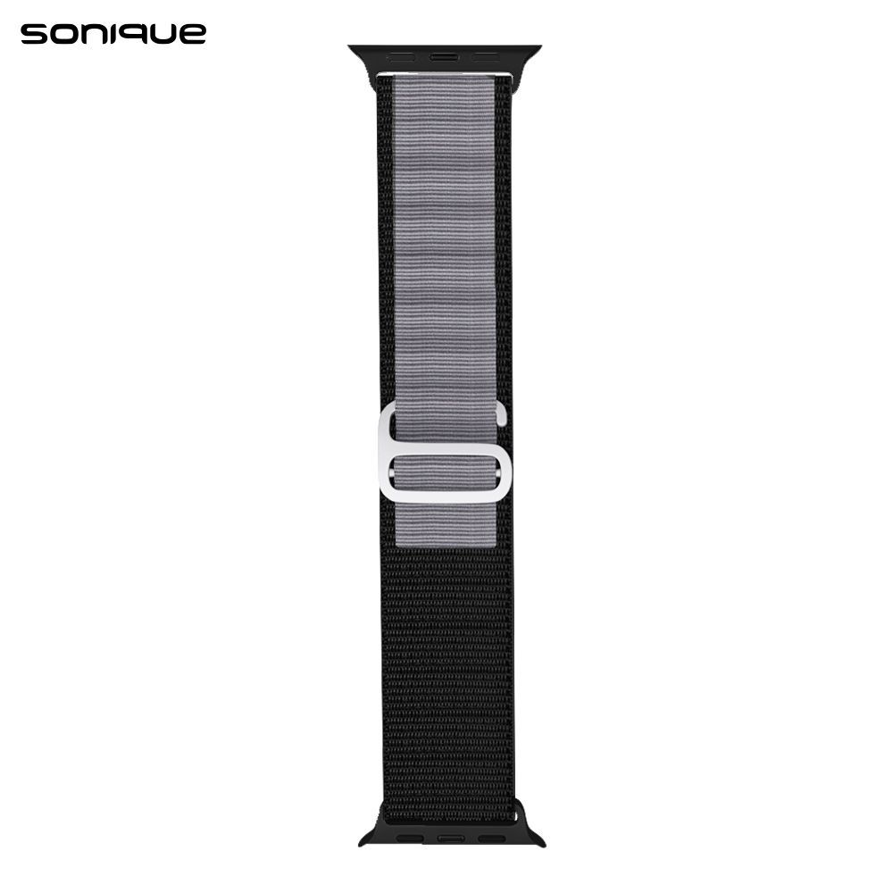 Λουράκι Nylon Alpine Loop Band Sonique για Apple Watch (38/40/41MM) Μαύρο / Γκρι