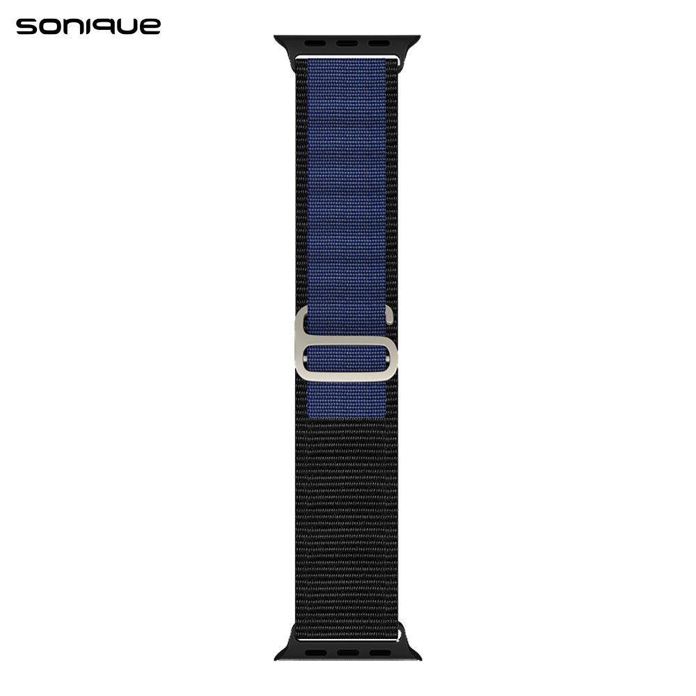 Λουράκι Nylon Alpine Loop Band Sonique για Apple Watch (38/40/41MM) Μαύρο / Σκούρο Μπλε