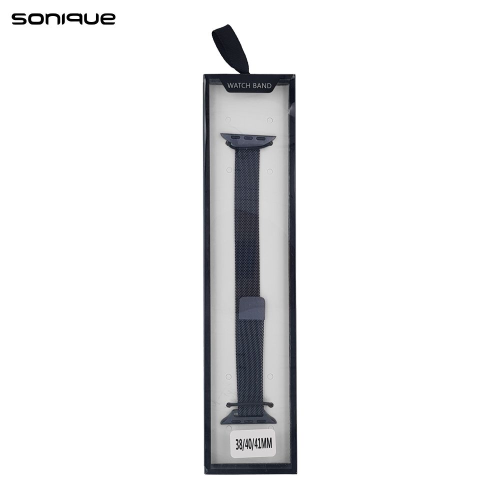 Λουράκι Stainless Steel Milanese Slim Sonique για Apple Watch (38/40/41MM) Μπλε Γκρι
