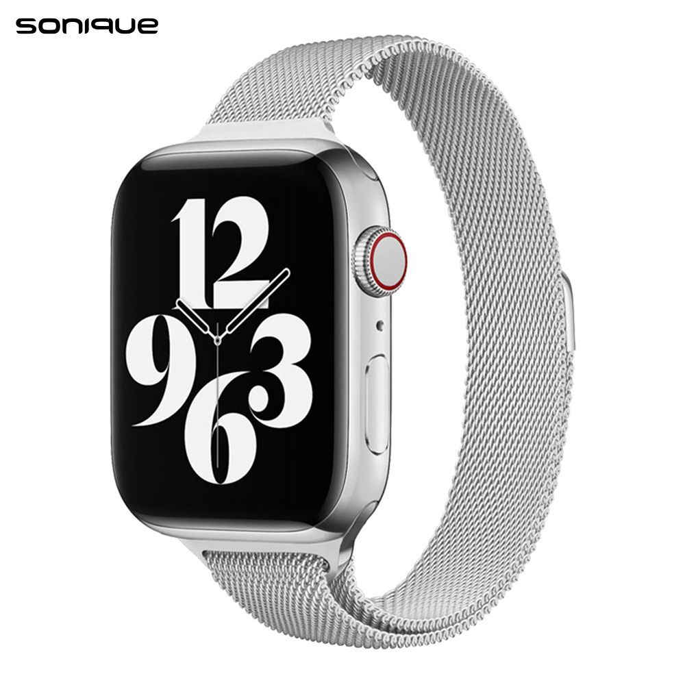 Λουράκι Stainless Steel Milanese Slim Sonique για Apple Watch (42/44/45/49MM) Ασημί