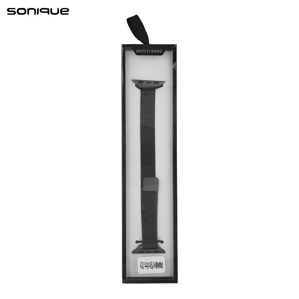 Λουράκι Stainless Steel Milanese Slim Sonique για Apple Watch (42/44/45/49MM) Μαύρο