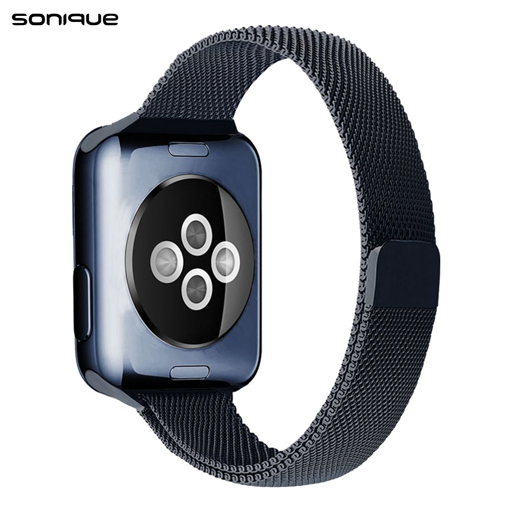 Λουράκι Stainless Steel Milanese Slim Sonique για Apple Watch (42/44/45/49MM) Μπλε Γκρι