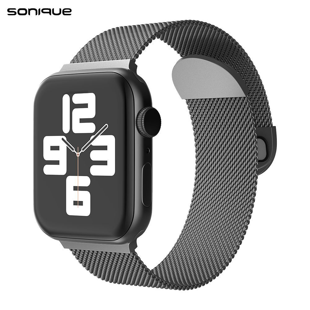 Λουράκι Stainless Steel Milanese Classic Sonique για Apple Watch (38/40/41MM) Σκούρο Γκρι