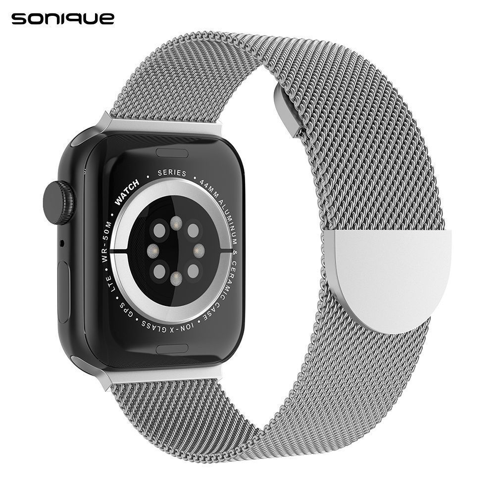 Λουράκι Stainless Steel Milanese Classic Sonique για Apple Watch (42/44/45/49MM) Ασημί