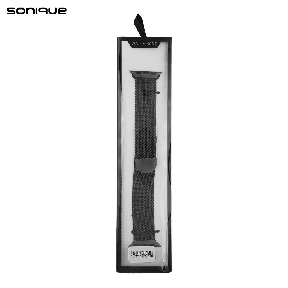 Λουράκι Stainless Steel Milanese Classic Sonique για Apple Watch (42/44/45/49MM) Σκούρο Γκρι