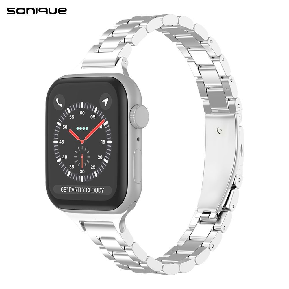 Λουράκι Stainless Steel Slim Bracelet Sonique Classic για Apple Watch (42/44/45/49MM) Ασημί