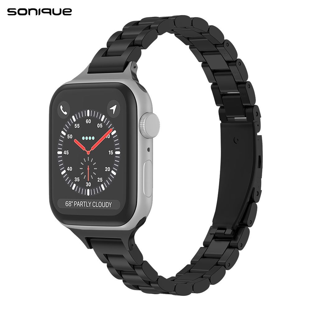 Λουράκι Stainless Steel Slim Bracelet Sonique Classic για Apple Watch (42/44/45/49MM) Μαύρο