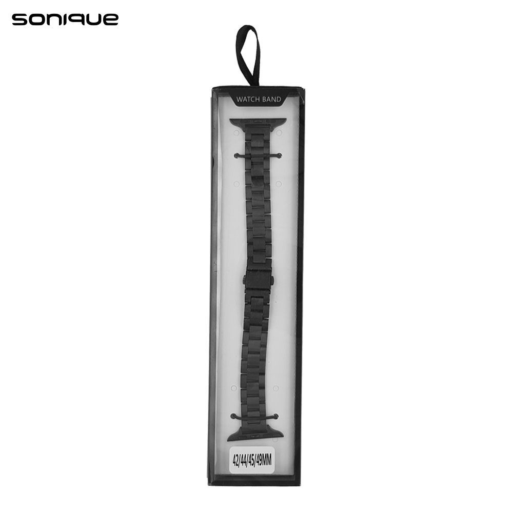 Λουράκι Stainless Steel Slim Bracelet Sonique Classic για Apple Watch (42/44/45/49MM) Μαύρο