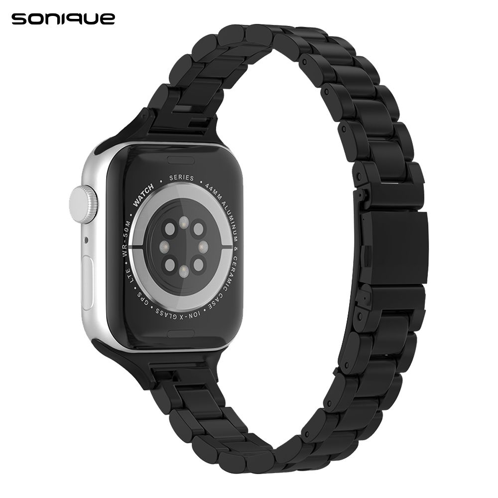 Λουράκι Stainless Steel Slim Bracelet Sonique Classic για Apple Watch (38/40/41MM) Μαύρο
