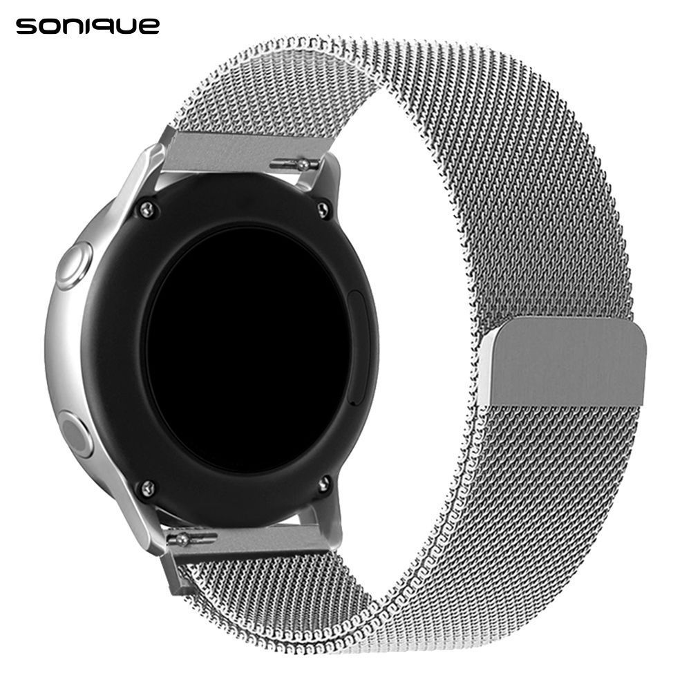 Λουράκι Milanese Dual Stainless Steel Sonique 20mm για Samsung, Huawei, Amazfit, Xiaomi, Honor Ασημί
